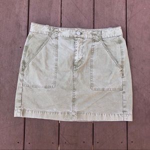 Madewell khaki army skirt